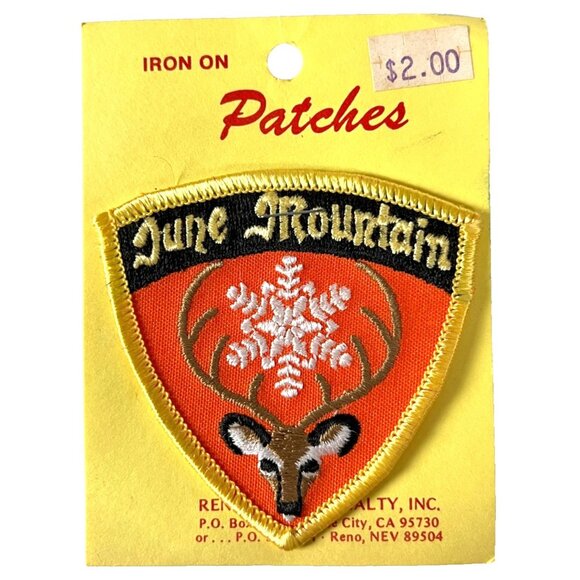 June Mountain Ski Resort Vtg Souvenir Patch Sierra Nevada Reno Tahoe Specialty - Picture 1 of 6